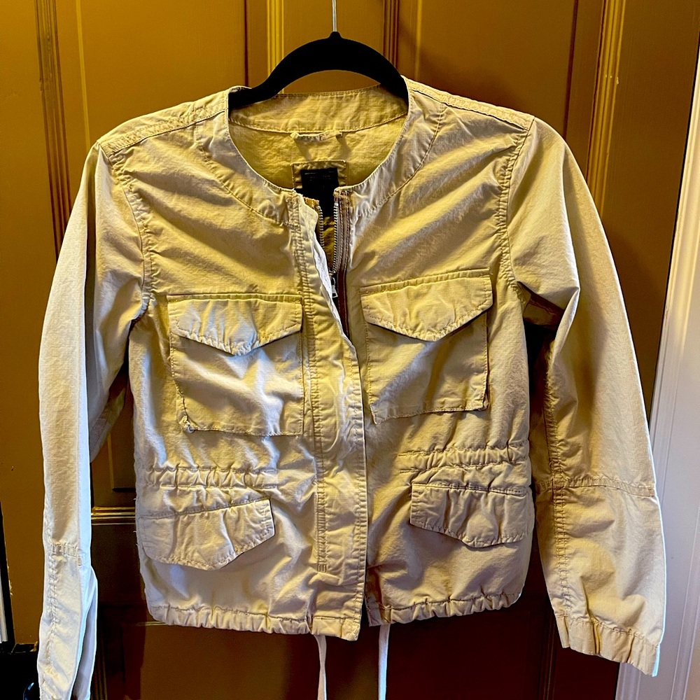 Gap Collarless Ripstop Cotton Jacket
